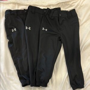 Under Armour Kids Black Baseball Pants
